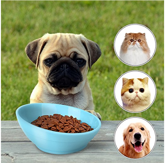 Anti-skid Pet Dog Feeder Cat Water Bowl with No Spill Wide Mouth