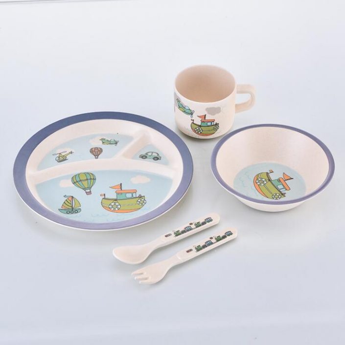 Biodegradable Reusable Eco Bamboo Kids Dinnerware