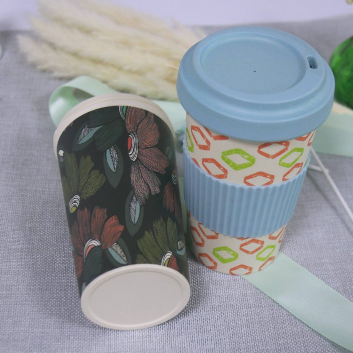 Eco Bamboo Fiber Take Away Coffee Mugs