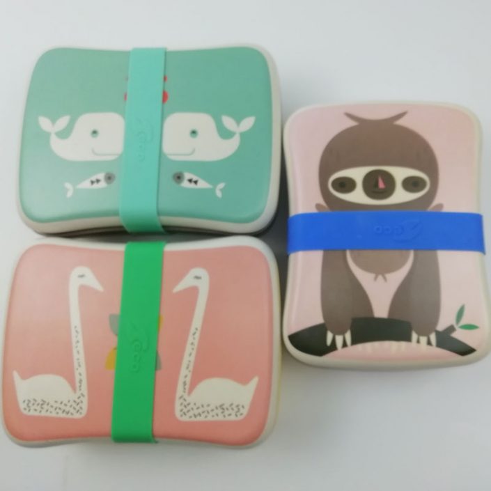 Food Grade Bamboo Fiber Kids Lunch Box With Carton