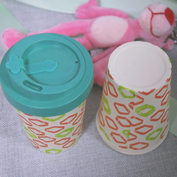 JCBF Biodegradable Bamboo Fiber Milk or Coffee Cups with Bamboo Fiber Lids