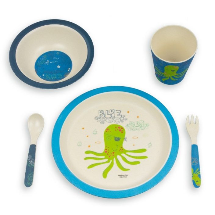 JCBF Eco Bamboo Fiber Animal Pattern dinnerware sets for kids