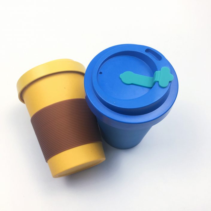 JCBF Eco Bamboo Fibre Coffee Cup with bamboo fiber lids, Take Away Cups