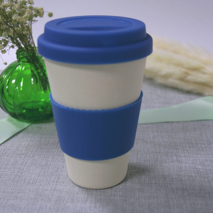 JCBF Eco Customized Bamboo Fiber Cup with Silicone Lid