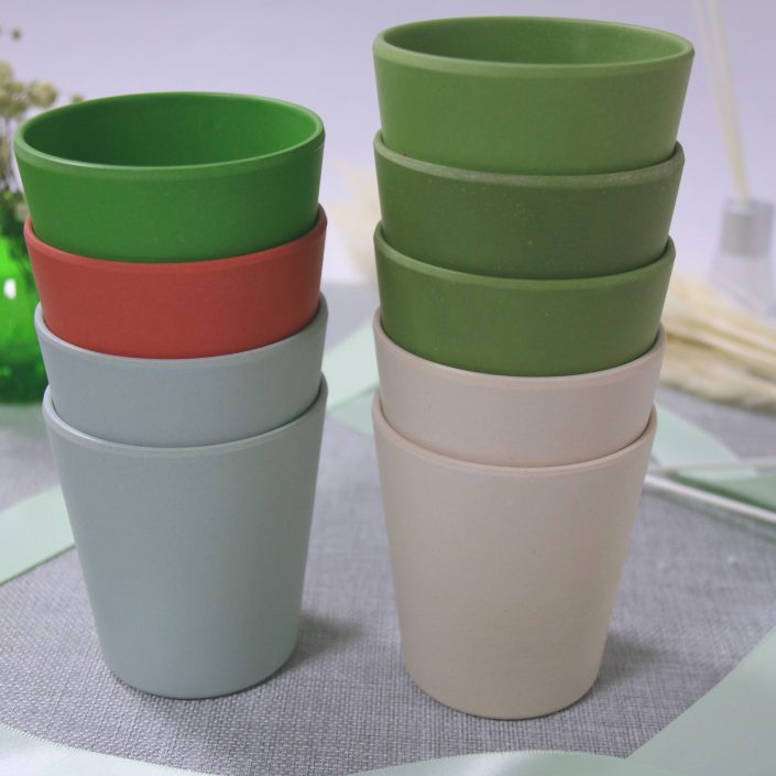 JCBF Eco Small Size Bamboo Fiber Milk or Tea Cups with Different Colors