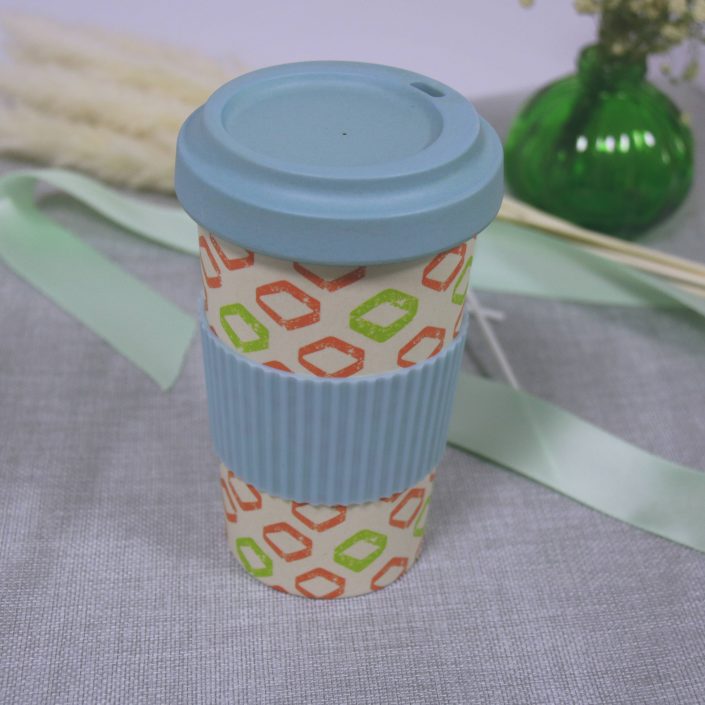 JCBF Reusable Bamboo Fiber Take away Coffee Cups with Bamboo Fiber Lids